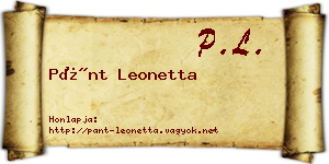 Pánt Leonetta névjegykártya